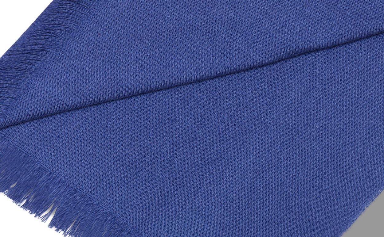 Designer Blue Fine Cashmere Scarf - Image 