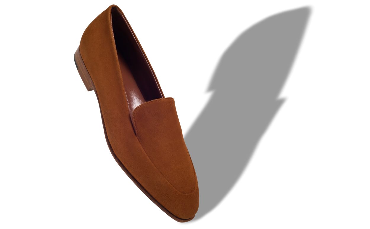 Designer Brown Suede Loafers - Image Main