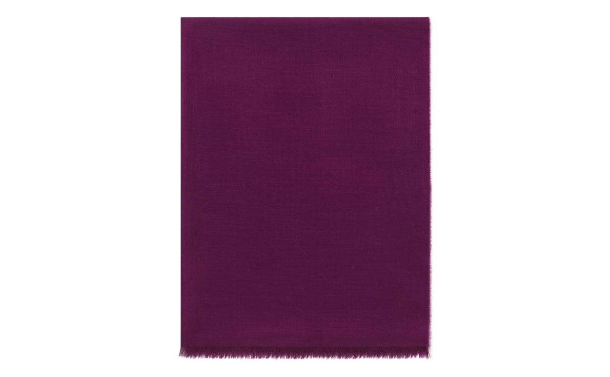 Designer Fuchsia Superfine Cashmere Scarf - Image Side View