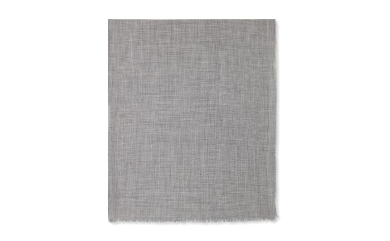 Designer Grey Superfine Cashmere Scarf - Image thumbnail