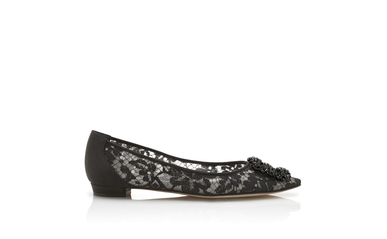 MANOLO BLAHNIK HANGISIFLAT LACE ハンギシ