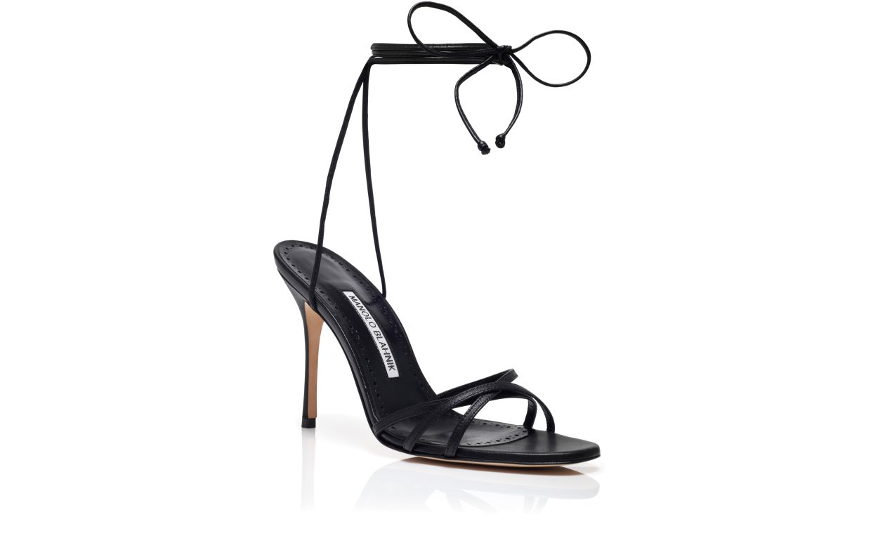 Designer Black Nappa Leather Sandals - Image Upsell