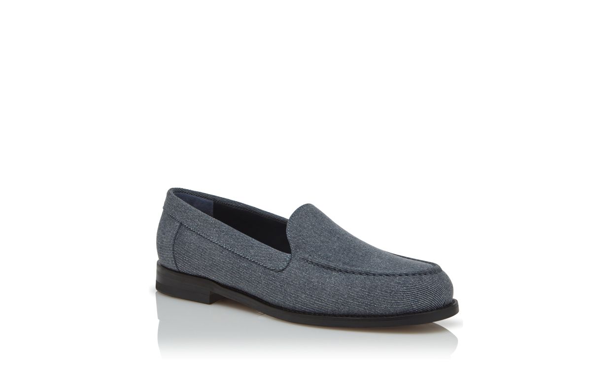 Designer Blue Denim Loafers - Image Upsell