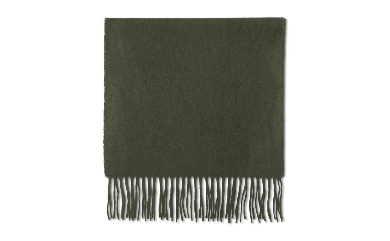 Designer Khaki Cashmere Scarf - Image Upsell