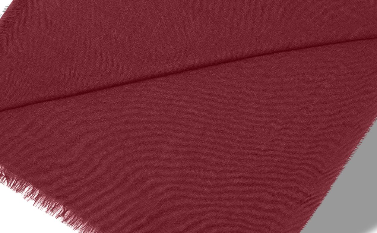 Designer Dark Red Superfine Cashmere Scarf - Image 