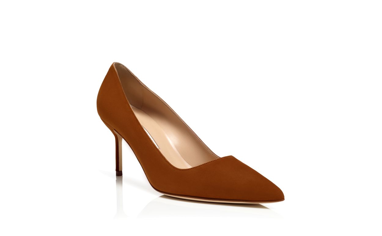Designer Brown Suede Pointed Toe Pumps - Image Upsell