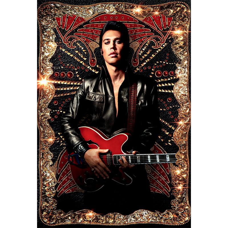Film poster of Baz Luhrmann’s ELVIS, from Warner Bros. Pictures. 