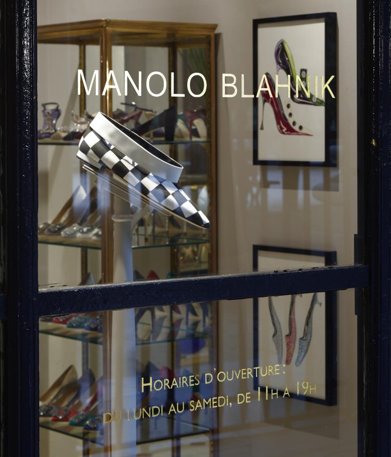 The window of the new Paris store. 