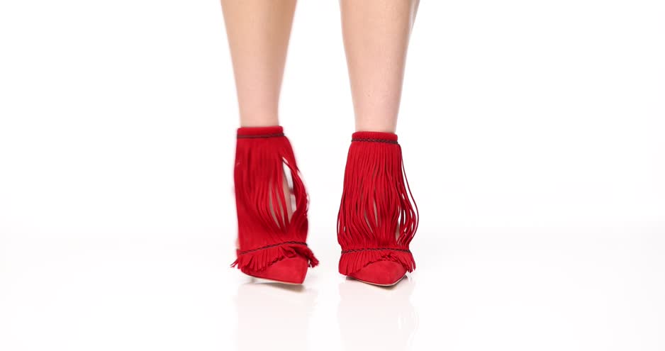 FIKI | Red Suede Fringe Detail Pumps | Manolo Blahnik