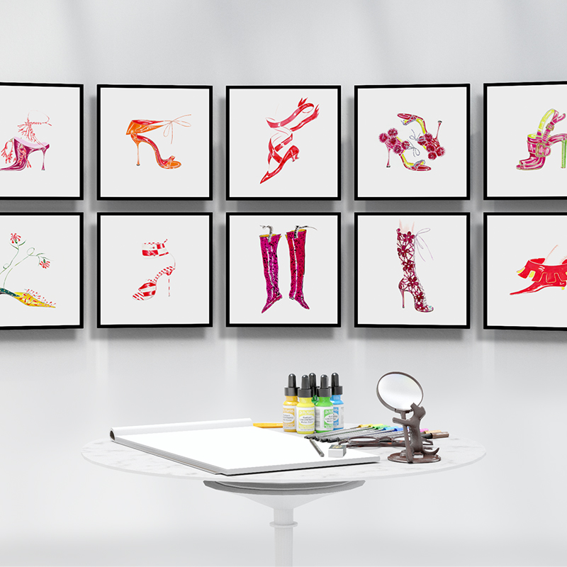 A snapshot of the Palette Room in The Archives virtual world. 